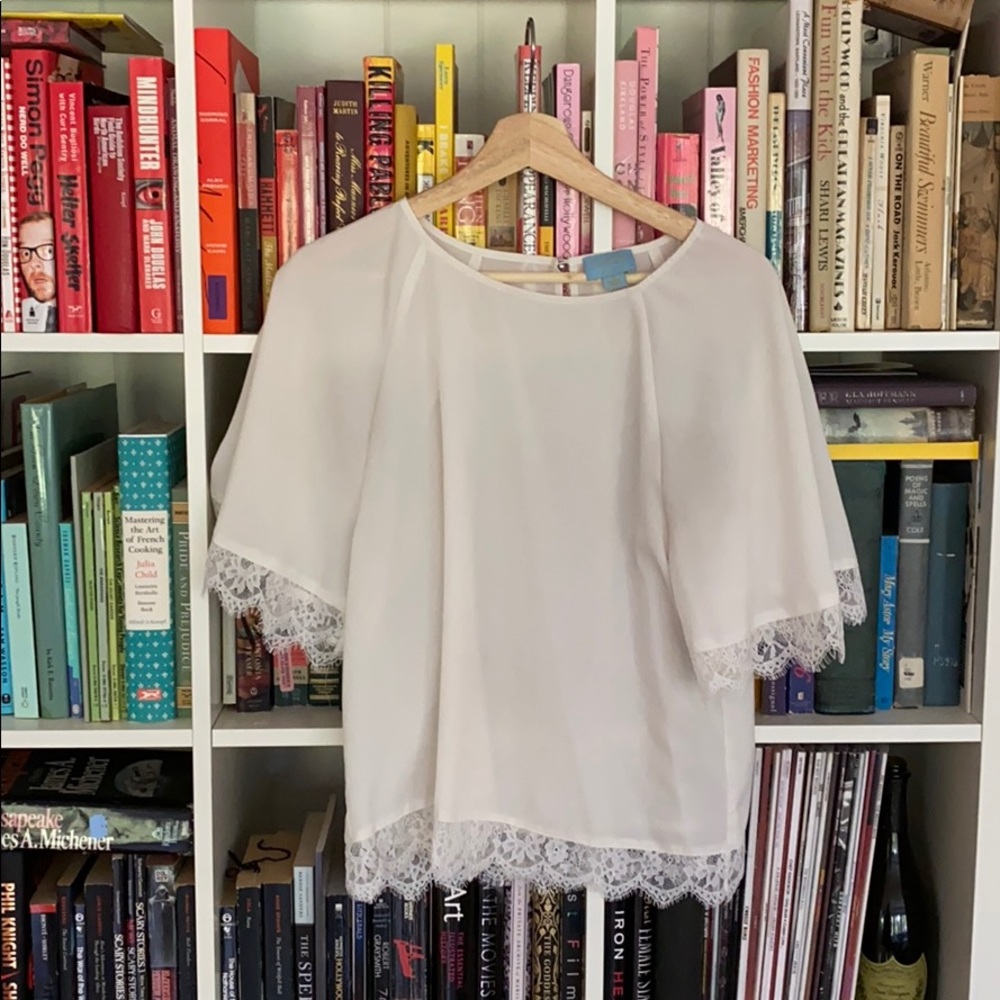 Cece White Lace Top